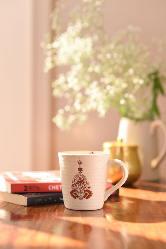 Handmade Ceramic Stoneware Mugs - Set Of 4